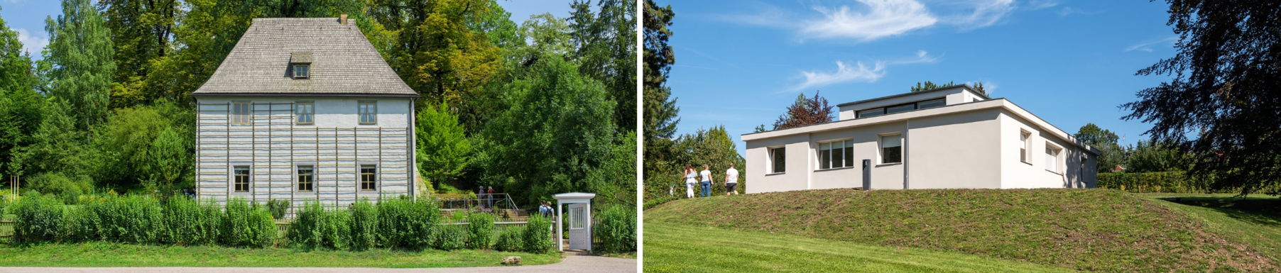 Goethes Gartenhaus und Haus Am Horn in Weimar