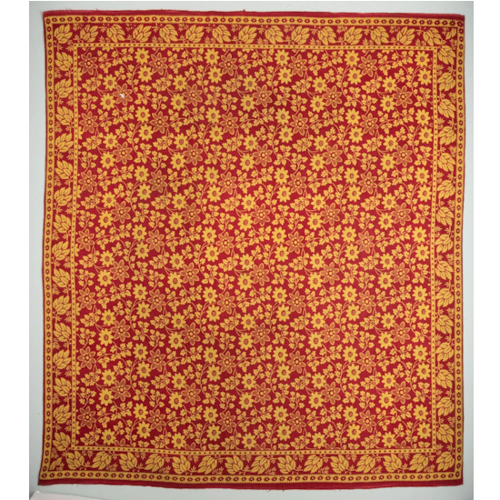 Gewebtes Tuch aus Goethes Besitz, rot/gold