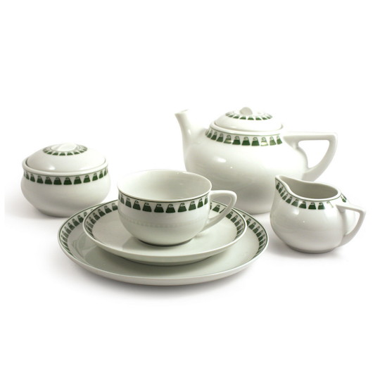 Teeservice, Henry Van de Velde (1914), Dekor grün
