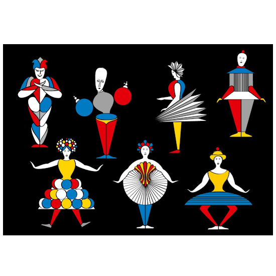 Wackelkarte, Triadisches Ballett (Oskar Schlemmer)