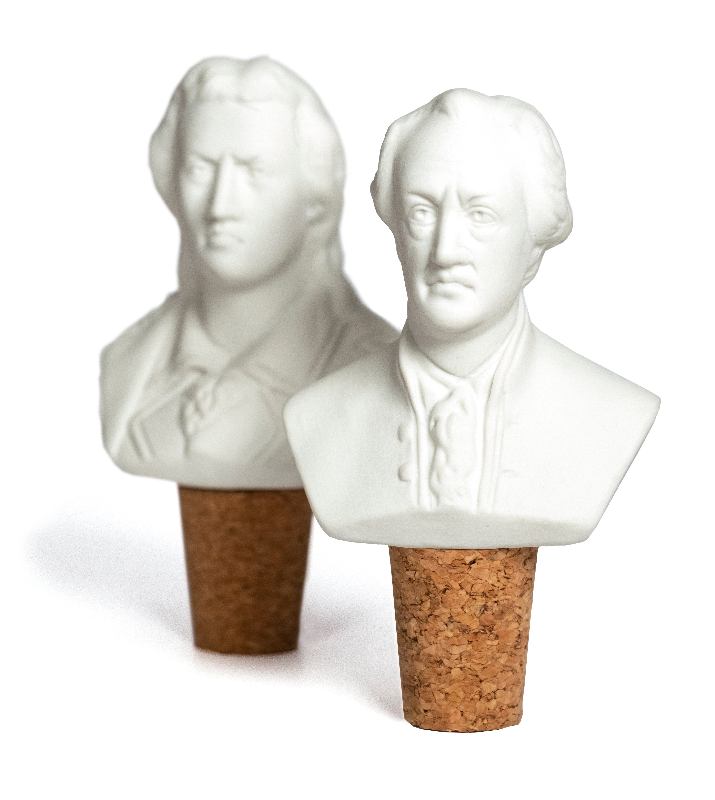 Weinwächter Goethe / Schiller, Porzellan