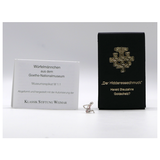 Würfelmännchen, Sterlingsilber, Goethezeit