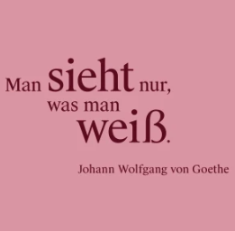 Shirt Goethe - Man sieht nur, was man weiß. Johann Wolfgang von Goethe