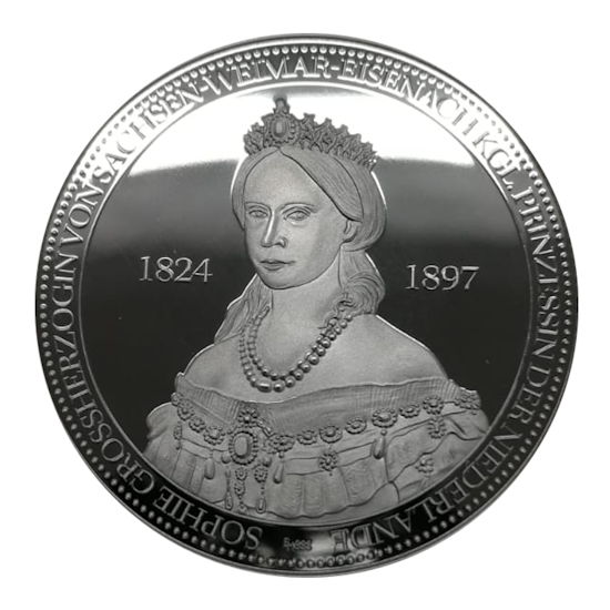 Jubiläumsmedaille, 999er-Silber, Sophie Großherzogin von Sachsen-Weimar-Eisenach